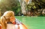Turquoise lagoon at Hong Island in Phang Nga Bay