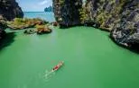 Limestone cliffs of Panak Island in Phang Nga Bay