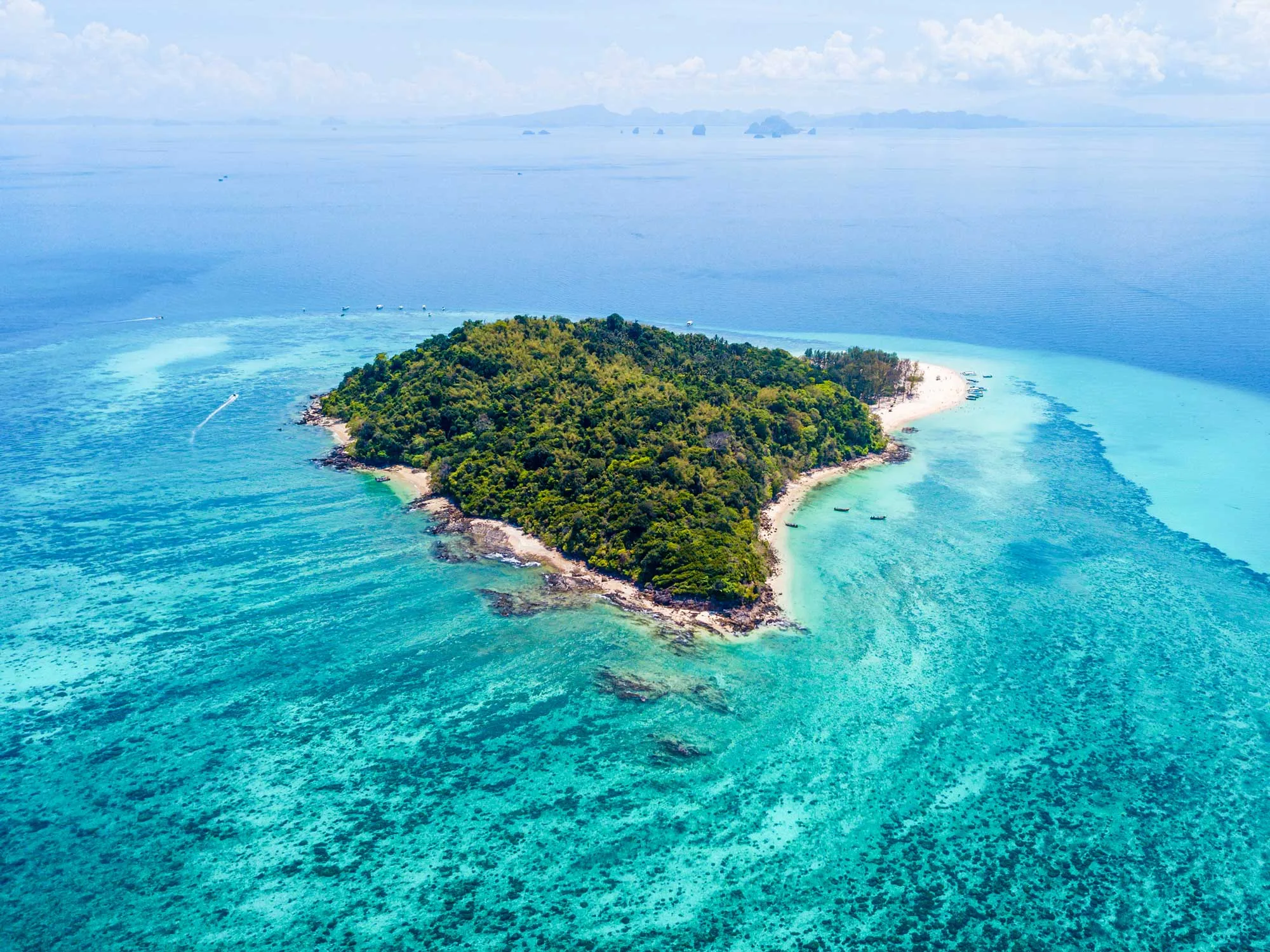 White sand beach at Bamboo Island near Phi Phi