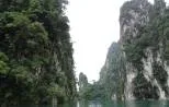 Longtail boat expedition across a Khao Sok jungle lake