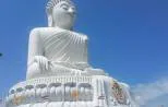 Panoramic view of Phuket's Big Buddha monument from below