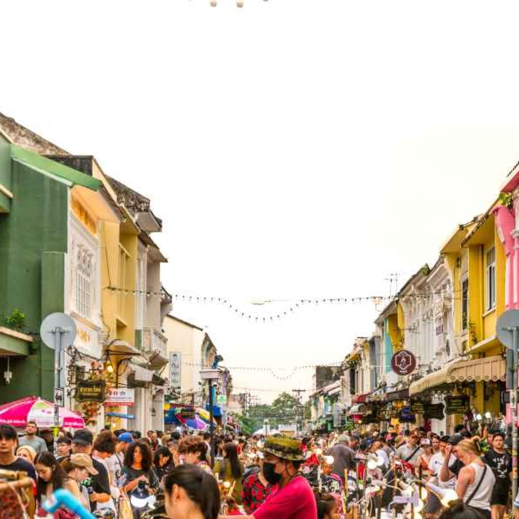 Phuket Sonntagsspaziergang Straßenmarkt