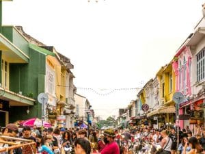 Marché dominical de rue de Phuket