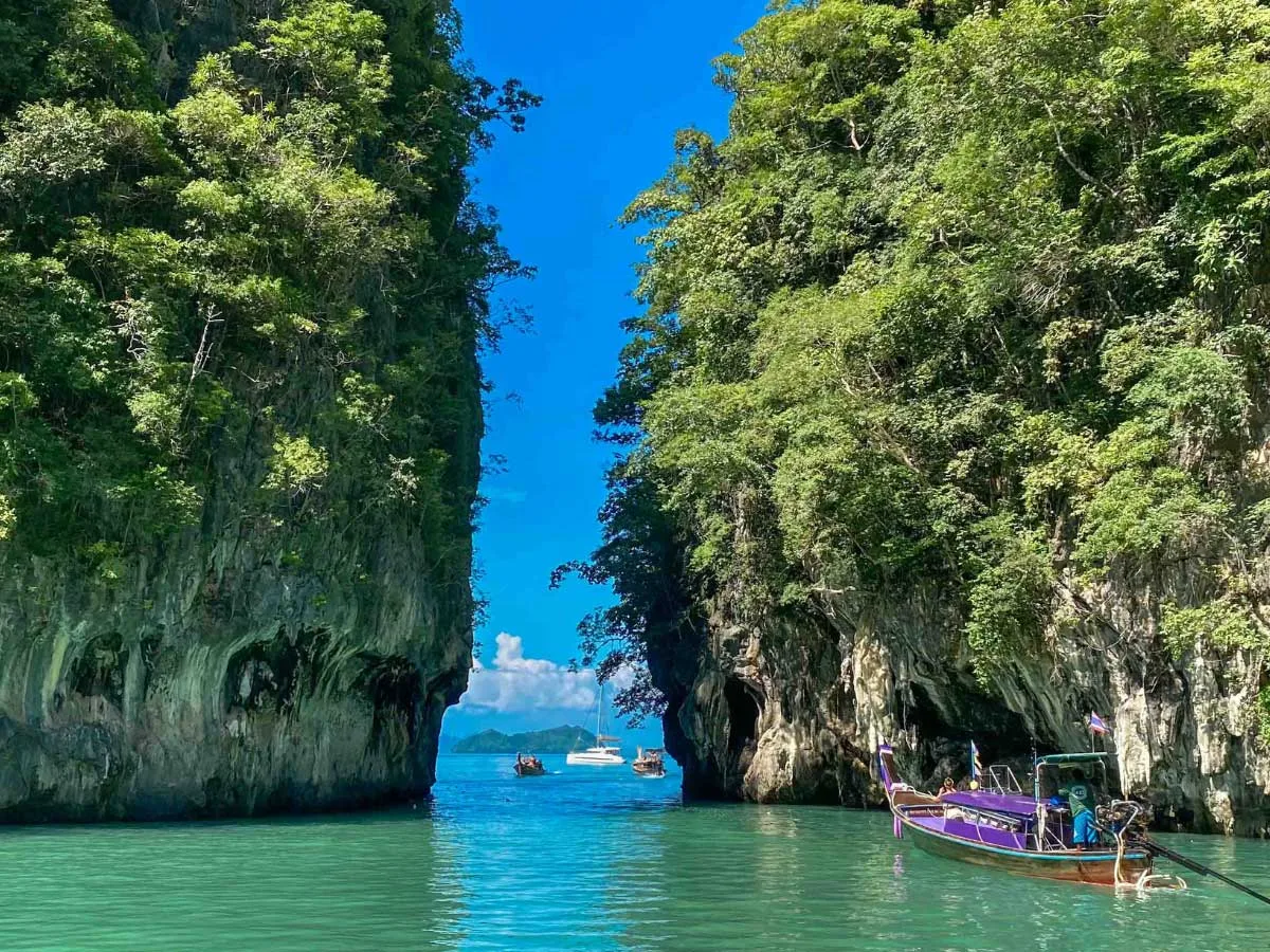 Limestone cliffs at Hong Island near Krabi