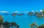 Krabi island-hopping excursion boat on turquoise water