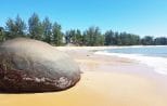 Quiet beach in Khao Lak at the end of the expedition day