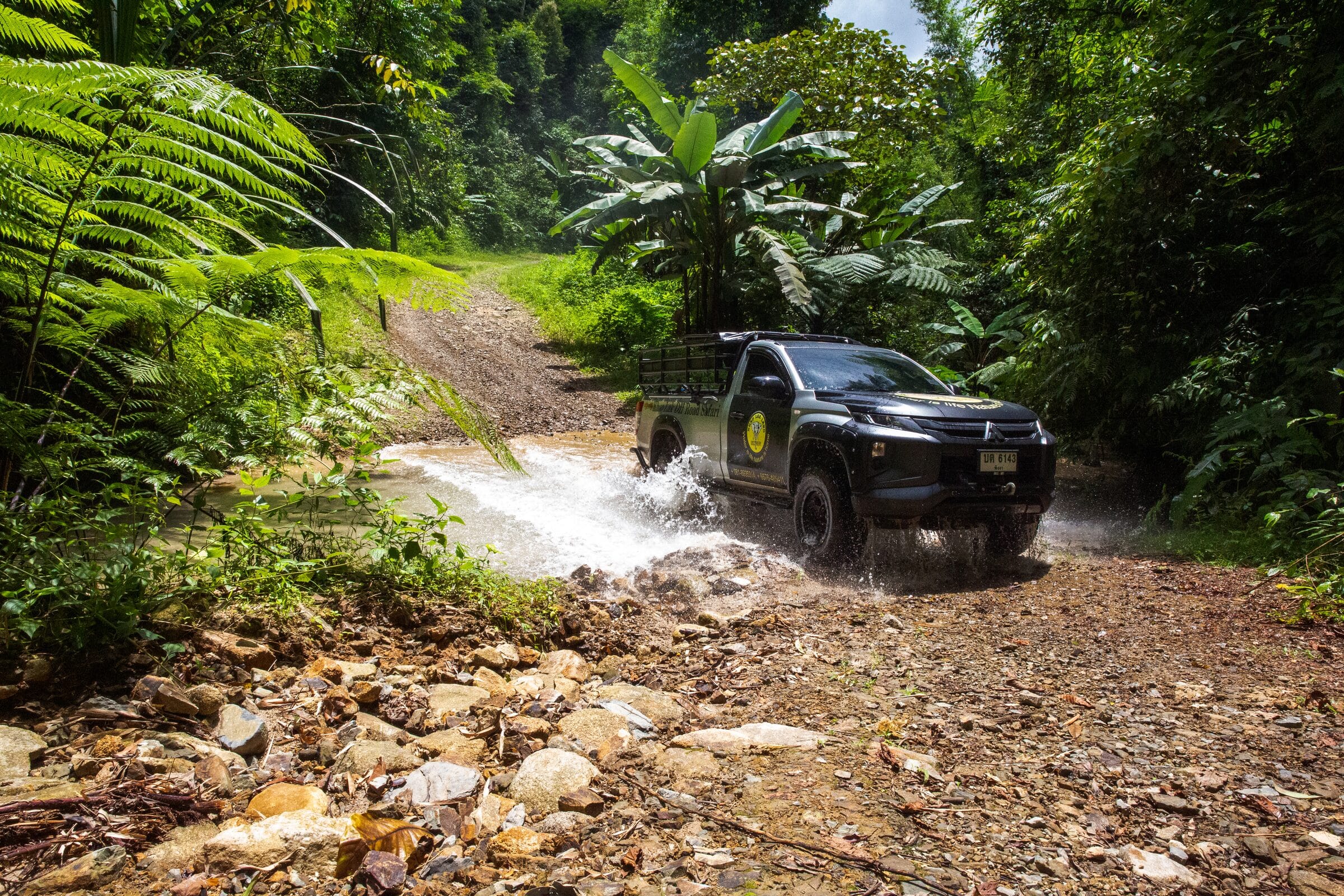 Khao Lak Expedition — Jungle 4×4, Waterfall & Bamboo Rafting